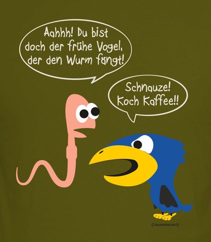 Herren shirt früher - t-shirt, vogel